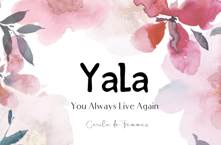affiche de présentation de yala avec des fleurs en aquarel