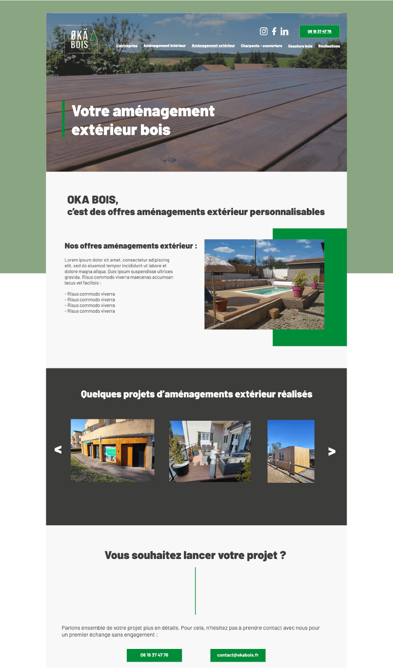 mockup site web artisan