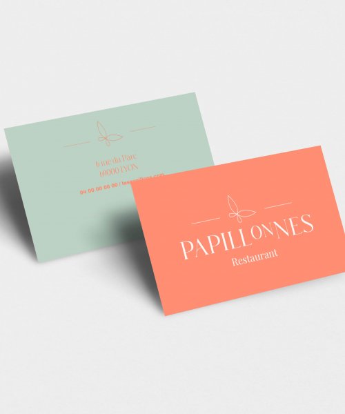 carte de visite photo en situation du restaurant Papillonnes