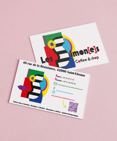 présentation carte de visite Les Simones